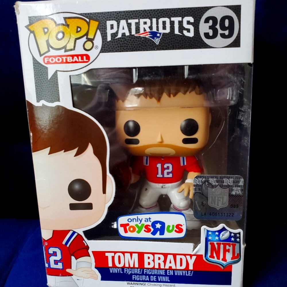 Funko Pop! Football #39 Patriots Tom Brady Red Throwback Jersey, TOYSRUS